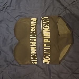 Victoria's Secret PINK logo strapless bra and panty set xs/xs